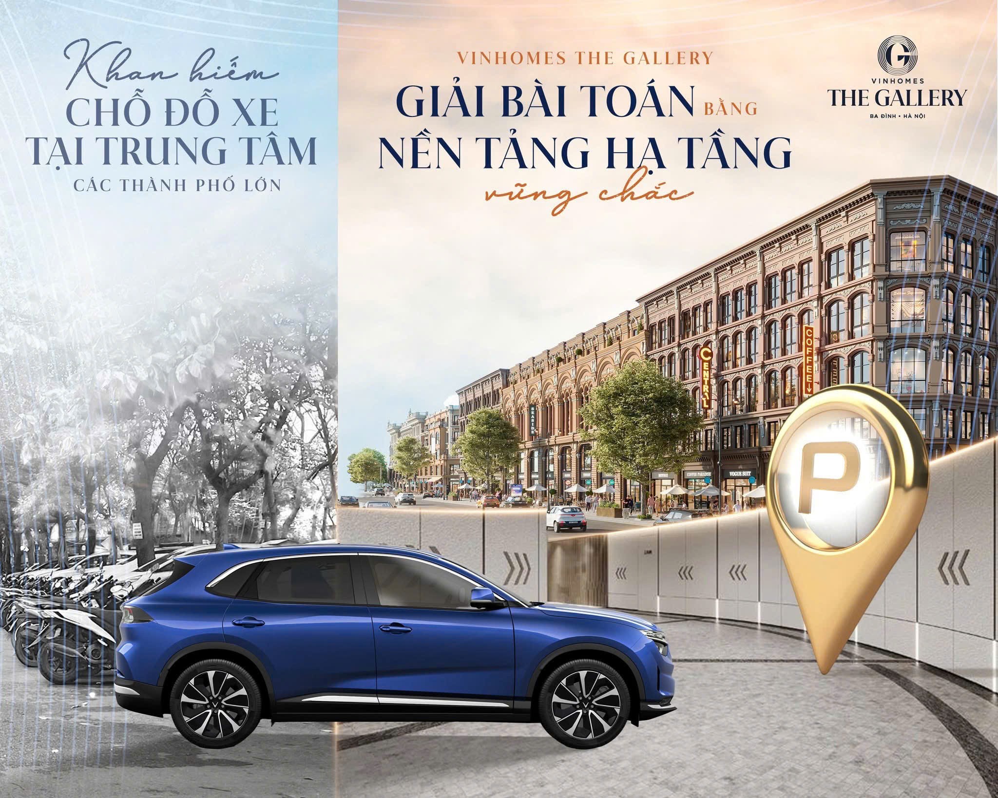 Vinhomes The Gallery Giảng Võ : Mở bán Slot Đỗ xe & Shop TMDV giá Chủ đầu tư